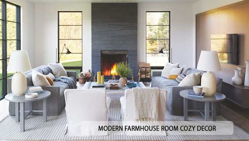 Modern Farmhouse Room Cozy Decor