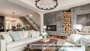 decorate a modern farmhouse living room