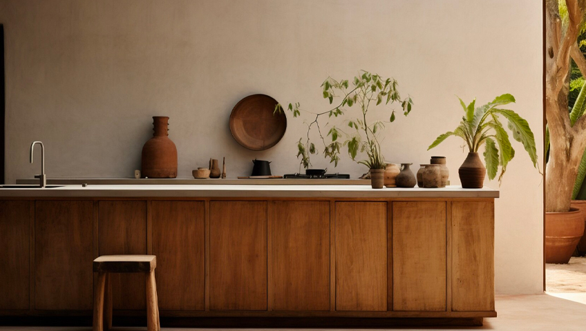 Natural Wood kitchen modern farmhouse